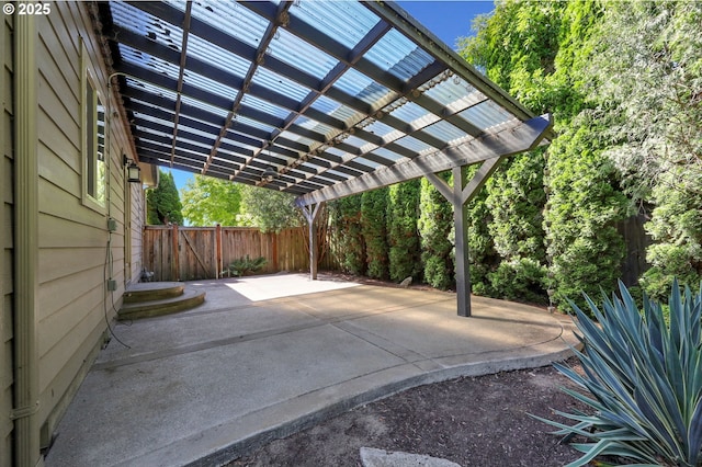 3435 Meadow View Dr, Eugene, OR 97408 - view of patio with a pergola