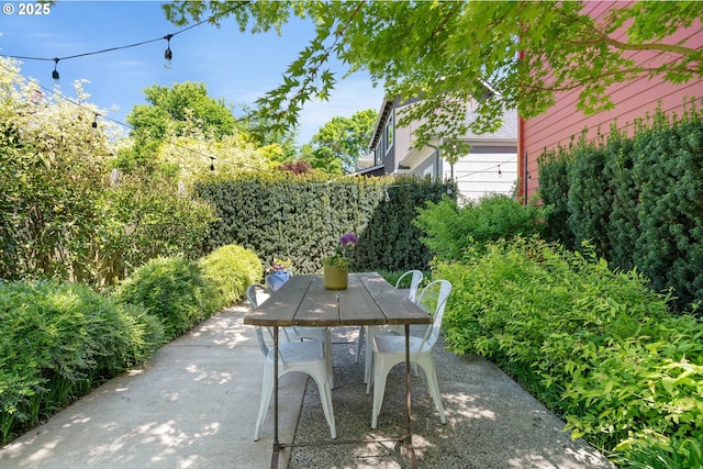 view of patio / terrace featuring outdoor dining area