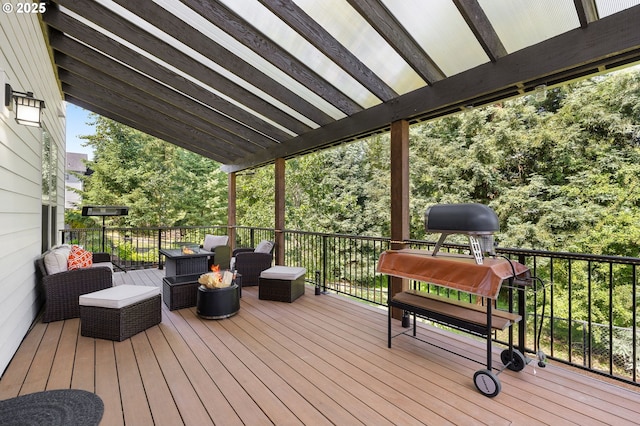 14746 SW 148th Ter, Tigard, OR 97224 - wooden terrace featuring an outdoor living space