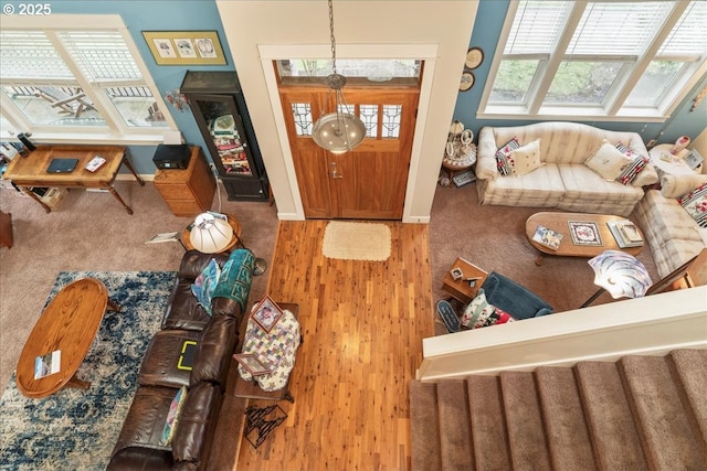 1703 Webb Lake Dr, Silverton, OR 97381 - living room featuring baseboards and wood finished floors
