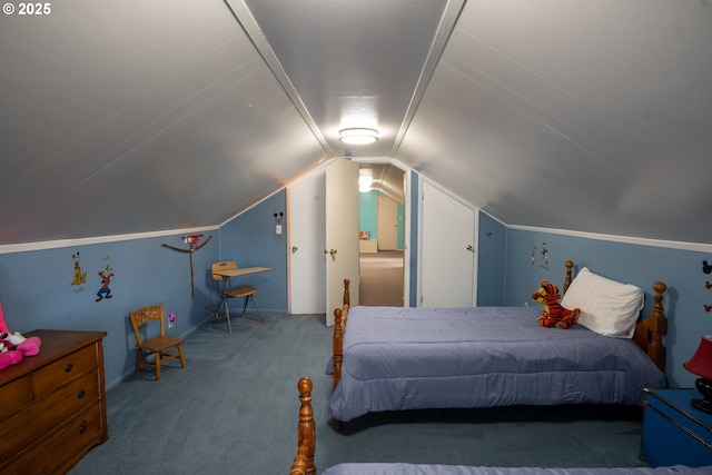 2580 Elysium Ave, Eugene, OR 97401 - bedroom with carpet flooring and vaulted ceiling