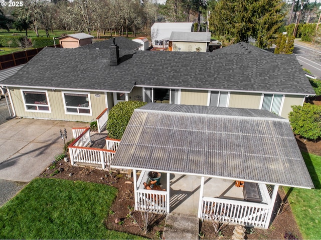 birds eye view of property