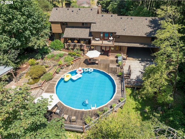 pool featuring a deck