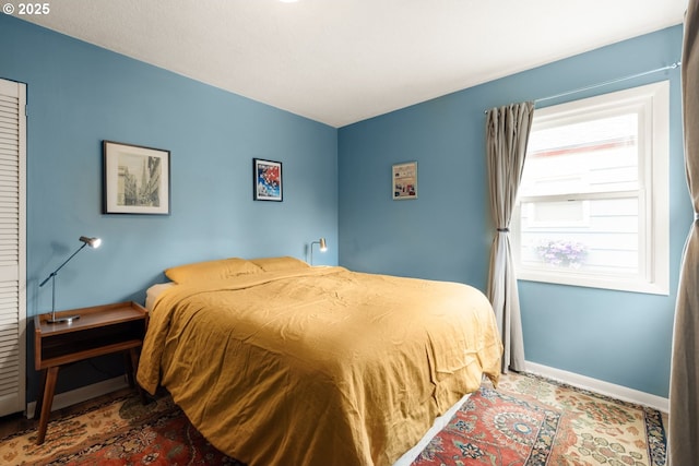 bedroom with baseboards