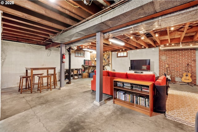 view of basement