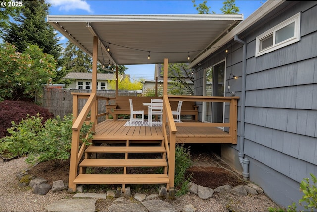 wooden deck with fence