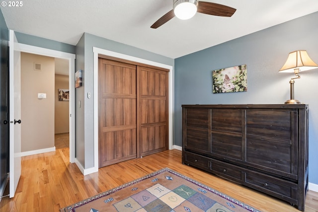 3119 SE 154th Ave, Vancouver, WA 98683 - bedroom with wood finished floors, a closet, and ceiling fan