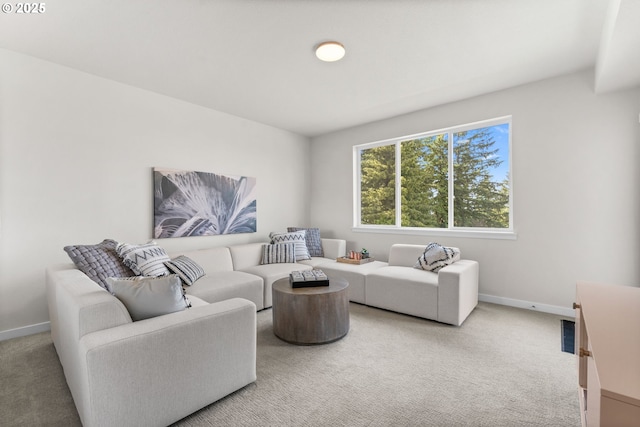 view of carpeted living room