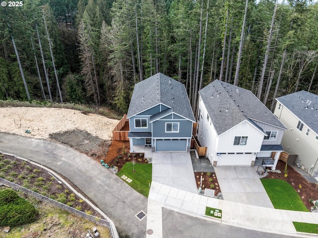 aerial view with a view of trees