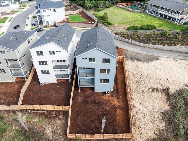 bird's eye view featuring a residential view