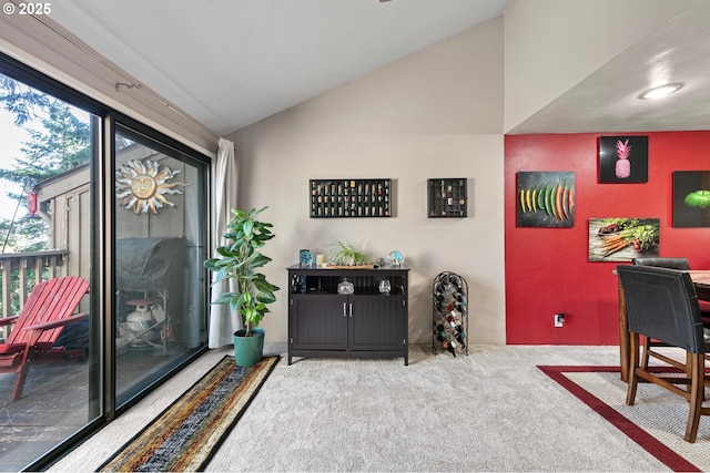151 Treehill Loop, Eugene, OR 97405 - carpeted home office featuring vaulted ceiling