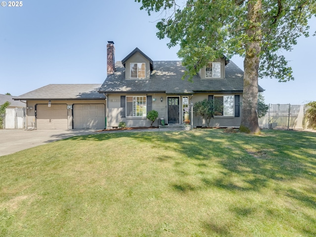 611 NW 4th Pl, Battle Ground, WA 98604 - cape cod home with a chimney, driveway, and a garage