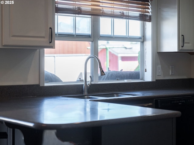611 NW 4th Pl, Battle Ground, WA 98604 - kitchen featuring black dishwasher, dark countertops, and plenty of natural light