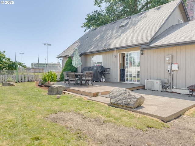611 NW 4th Pl, Battle Ground, WA 98604 - rear view of house featuring a patio, outdoor dining space, and a wooden deck