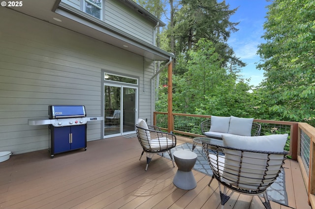 1345 Skyline Park Loop, Eugene, OR 97405 - wooden deck featuring outdoor lounge area
