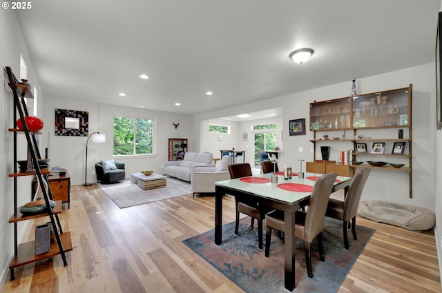 1345 Skyline Park Loop, Eugene, OR 97405 - dining space featuring light wood-type flooring and recessed lighting
