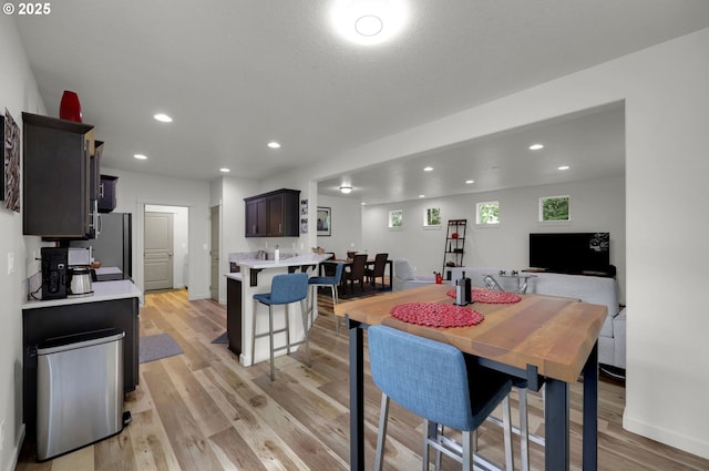 1345 Skyline Park Loop, Eugene, OR 97405 - dining space featuring light wood-style flooring and recessed lighting