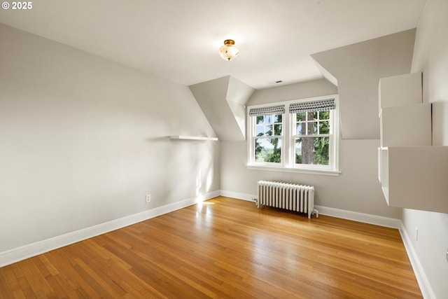 3146 NE Alameda Ter, Portland, OR 97212 - bonus room featuring radiator, wood finished floors, and lofted ceiling