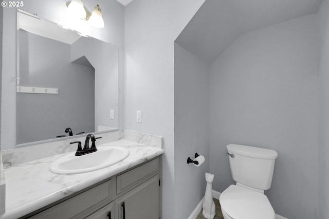 1500 Norkenzie Rd, Eugene, OR 97401 - bathroom with vanity and lofted ceiling