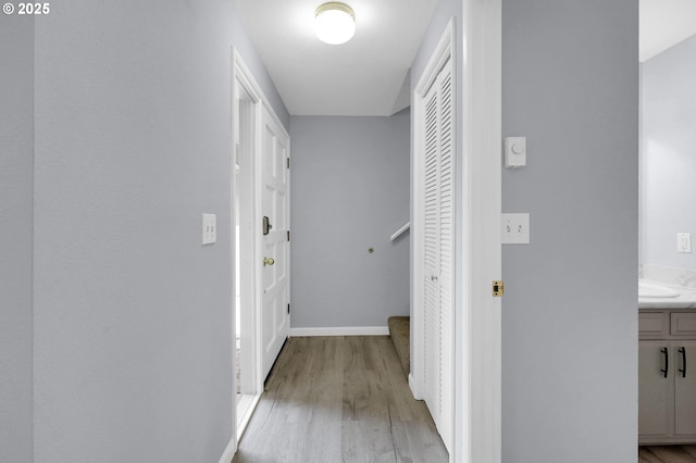 1500 Norkenzie Rd, Eugene, OR 97401 - hall featuring light wood-style flooring and baseboards