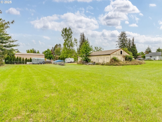 view of grassy yard