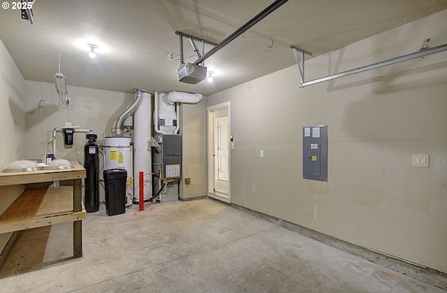 9513 NE 73rd St, Vancouver, WA 98662 - garage featuring a garage door opener, electric panel, and heating unit
