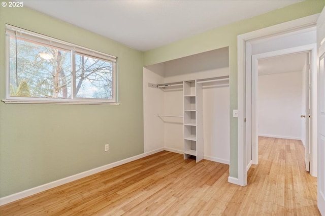 interior space with light hardwood / wood-style floors