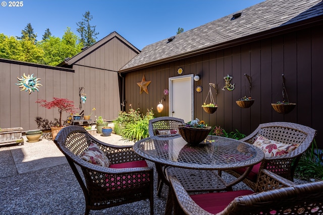 view of patio with outdoor dining space