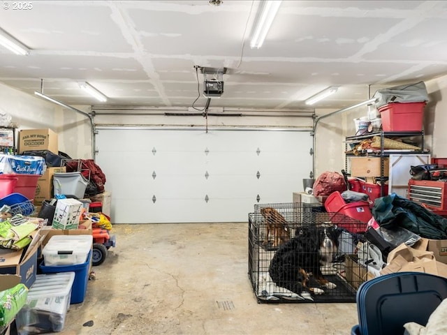 garage featuring a garage door opener