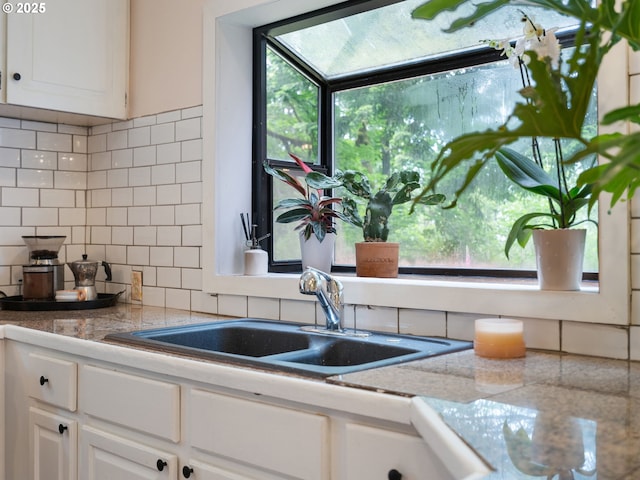 1171 Mabee Mines Rd, Washougal, WA 98671 - kitchen with tile counters, tasteful backsplash, and white cabinetry