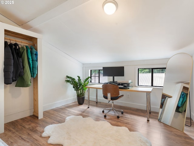 1171 Mabee Mines Rd, Washougal, WA 98671 - office featuring wood finished floors and lofted ceiling