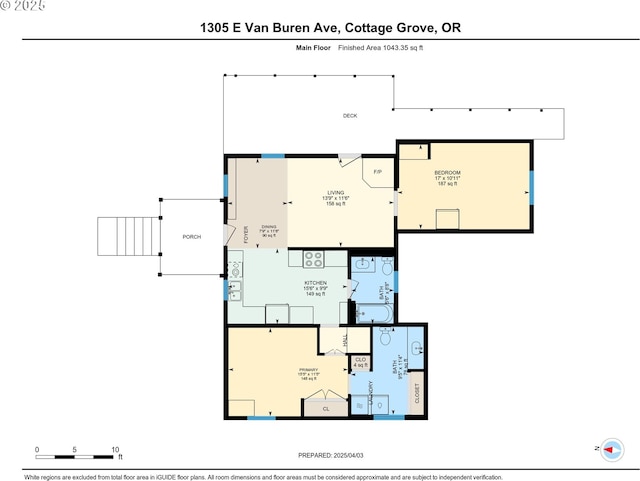 1305 E Van Buren Ave, Cottage Grove, OR 97424 - home floor plan
