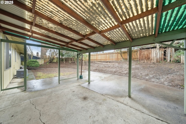 view of patio / terrace with central AC unit