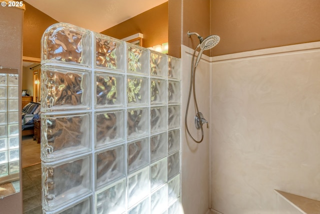 bathroom featuring a walk in shower