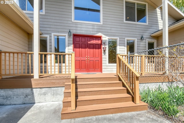 view of doorway to property