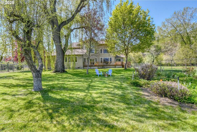 54693 Bingham Rd, Adams, OR 97810 - view of yard featuring a wooden deck