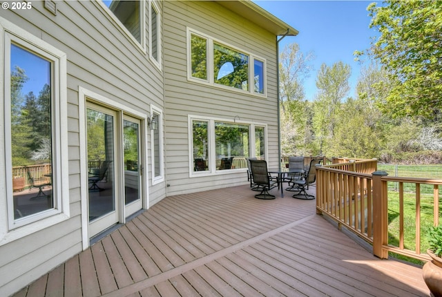 54693 Bingham Rd, Adams, OR 97810 - wooden deck featuring outdoor dining area
