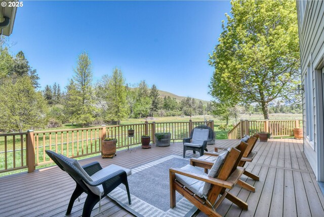 54693 Bingham Rd, Adams, OR 97810 - deck featuring a mountain view