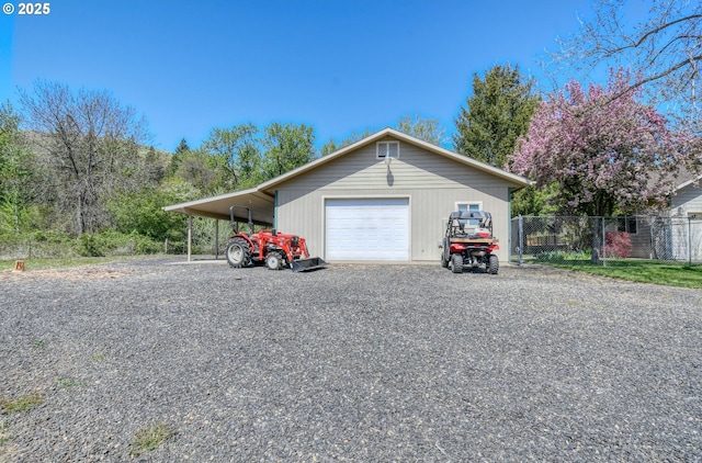 54693 Bingham Rd, Adams, OR 97810 - view of property exterior featuring a detached garage and an outbuilding