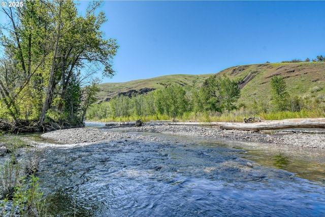 property view of water with a mountain view