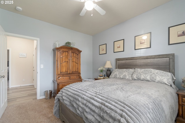 1281 Alderdale Dr, Junction City, OR 97448 - bedroom featuring carpet floors, baseboards, and a ceiling fan