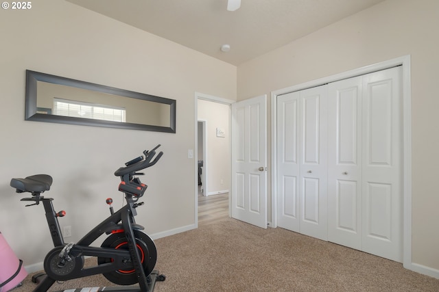 1281 Alderdale Dr, Junction City, OR 97448 - exercise room featuring carpet floors and baseboards