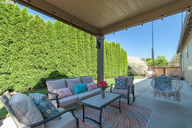 1281 Alderdale Dr, Junction City, OR 97448 - view of patio / terrace featuring an outdoor hangout area
