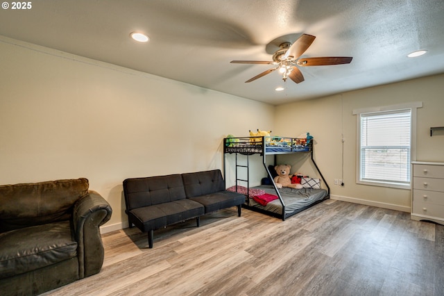 4075 A Loop, Washougal, WA 98671 - bedroom with wood finished floors, recessed lighting, baseboards, and ceiling fan