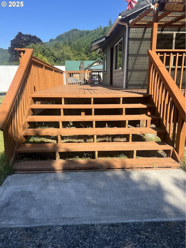 337 Main St, Scottsburg, OR 97473 - wooden deck with stairway