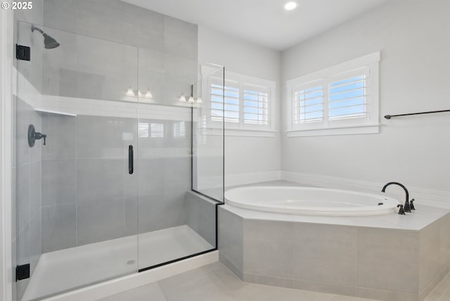 29169 NW King St, North Plains, OR 97133 - full bath featuring recessed lighting, a garden tub, and a stall shower