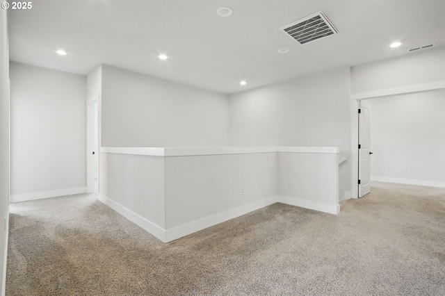 29169 NW King St, North Plains, OR 97133 - below grade area featuring carpet floors, baseboards, recessed lighting, and visible vents