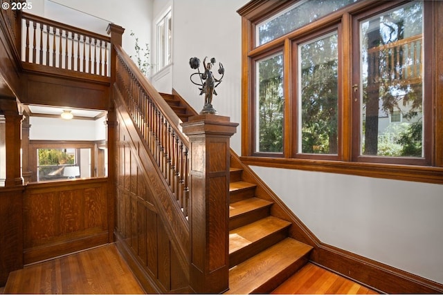 1314 SE 55th Ave, Portland, OR 97215 - stairway with wood finished floors