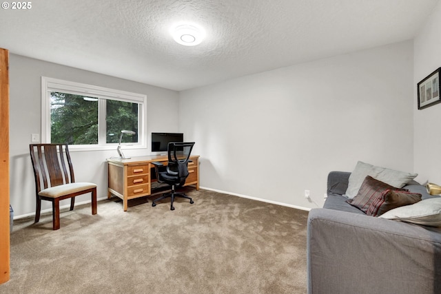 2002 Kimberly Dr, Eugene, OR 97405 - office area with a textured ceiling, carpet floors, and baseboards