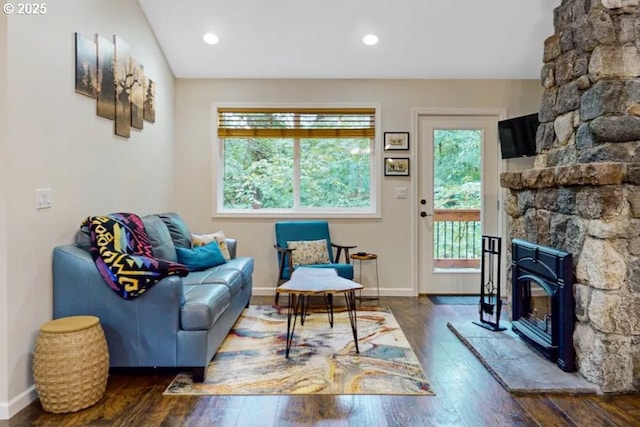 23218 E Homer Ave, Welches, OR 97067 - living room with hardwood / wood-style flooring and baseboards